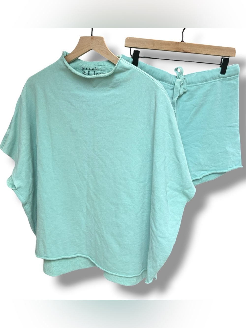 Frank & Eileen Seafoam Light Green Audrey Capelet Oversized Lounge Set OS/Medium